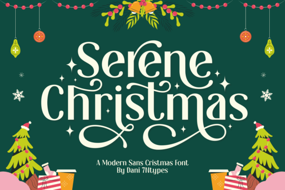 Capturing Holiday Elegance with Serene Christmas: A Modern Font for Festive Designs