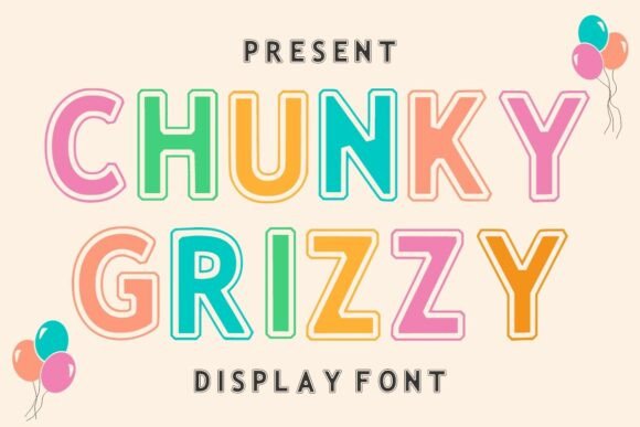 Chunky Grizzy: A Joyful Typeface for Modern Creative Projects