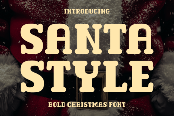 Embracing Festivity with Santa Style: A Bold Font for Modern Holiday Creativity