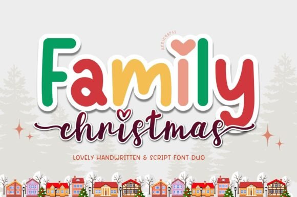 Family Christmas Duo: A Festive Font Pairing for Holiday Designs