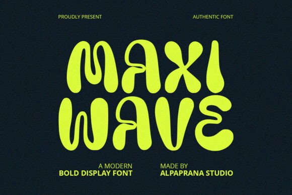 Maxi Wave: A Bold and Playful Display Font for Creative Design Projects