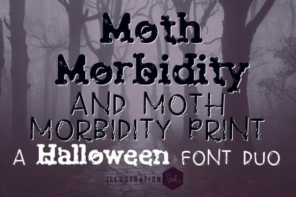 Moth Morbidity Duo: A Distressed Grungy Halloween Font for Authentic Spooky Design
