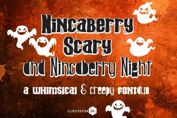 Nincaberry Scary Duo: Halloween Typography That Delivers Chills and Charm