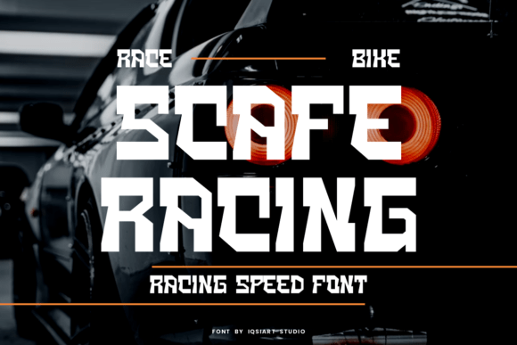 Scafe Racing: A Bold Font for Dynamic Design Projects